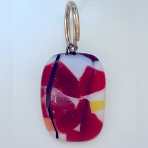 Handmade Dichroic Glass keychain